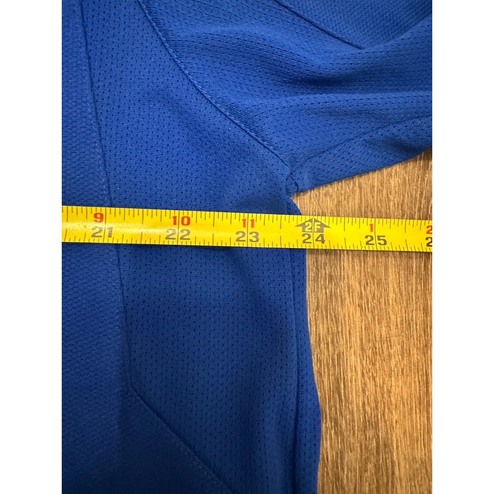Kansas Jayhawks KU Adidas Climacool Short Sleeve Polo Shirt Men's Size XL Blue - Picture 7 of 7
